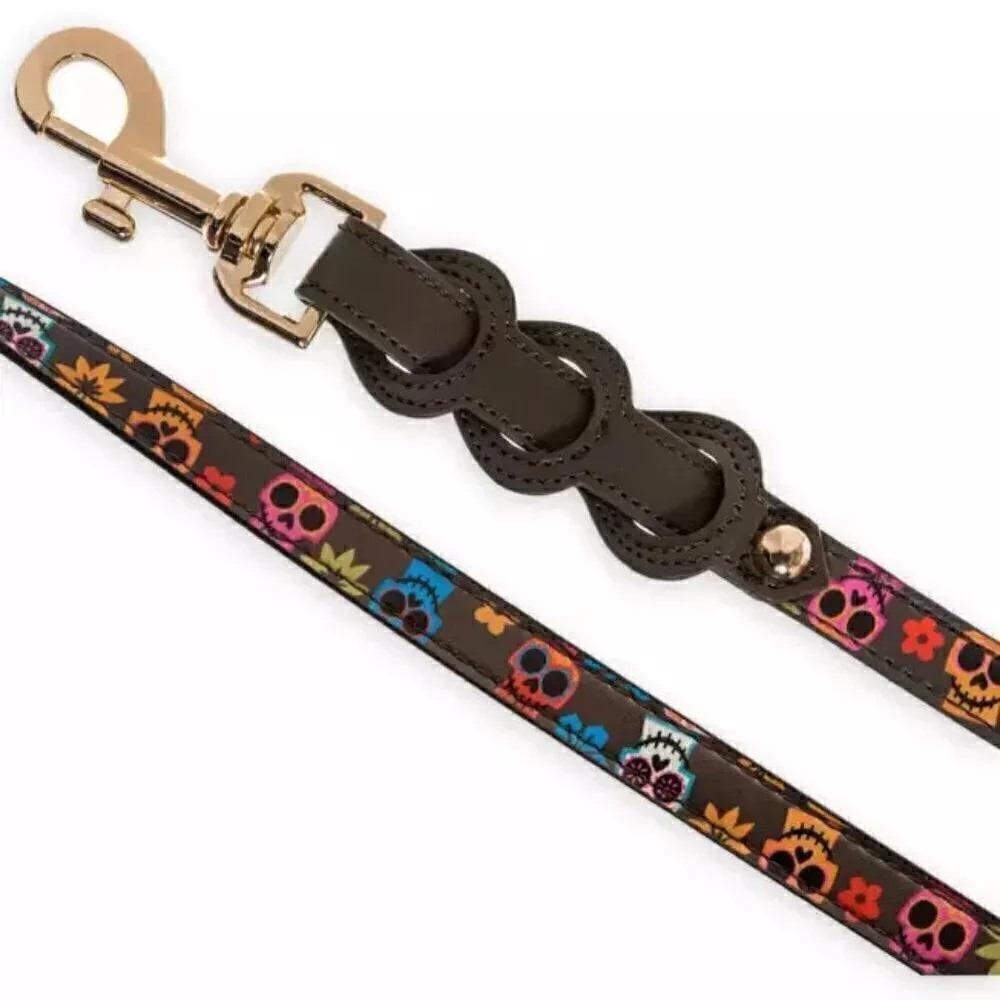 NWT Disney Dog Leash Coco - Day of the Dead Sugar Skulls - Disney Tails Pet Lead
